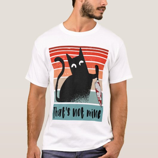Das ist nicht meine, Unschuldige Katze mit Messer T-Shirt (Vorderseite)