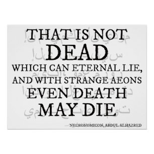 Das ist nicht tot - das Necronomicon Verse Poster
