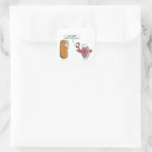 Das ist nicht, wonach es aussieht quadratischer aufkleber (Tasche)