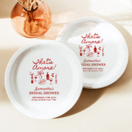 Das ist noch ein italienisches Pizzas-Brautparty Pappteller