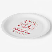 Das ist noch ein italienisches Pizzas-Brautparty Pappteller (Schrägansicht)