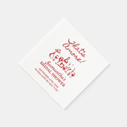 Das ist noch ein italienisches Pizzas-Brautparty Serviette (Ecke)