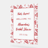 Das ist noch ein Pizza Brautparty Willkommenszeich Acrylschild (Winkel)