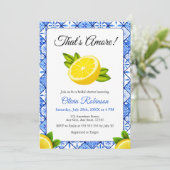 Das ist noch mehr | Italienisches Lemon-Foto-Braut Einladung (Stehend Vorderseite)