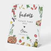 Das ist noch mehr Pasta Pizza Favors Schildern per Sockelschild (Vorderseite)