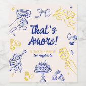 Das ist noch nicht alles! Blau und Gelb Weinetikett (Einzelnes Label)