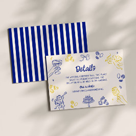 Das ist noch nicht alles! Details zu Blau und Gelb Begleitkarte