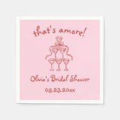 Das ist noch nicht alles! Handgezeichnetes rosa Br Serviette (Vorderseite)