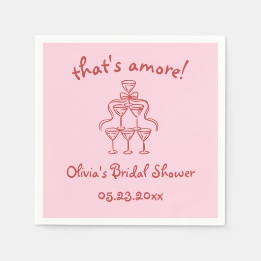 Das ist noch nicht alles! Handgezeichnetes rosa Br Serviette (Vorderseite)