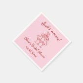 Das ist noch nicht alles! Handgezeichnetes rosa Br Serviette (Ecke)