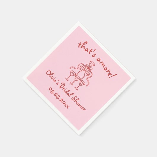 Das ist noch nicht alles! Handgezeichnetes rosa Br Serviette (Ecke)