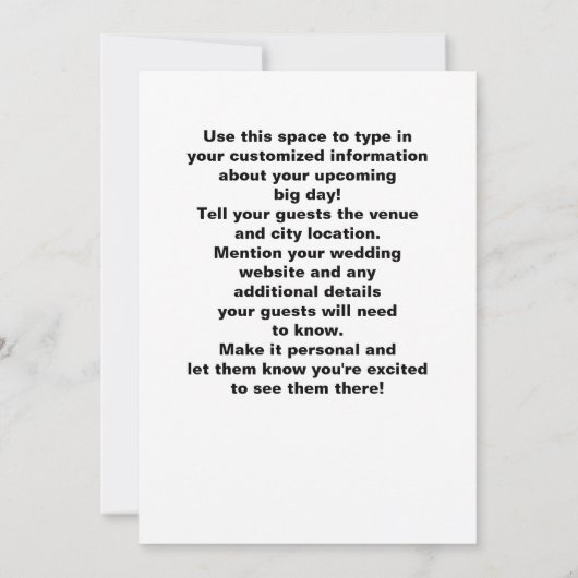 Das ist noch nicht alles! Italienische Fahne des p Save The Date (Rückseite)