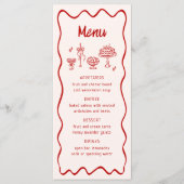 Das ist noch nicht alles! Italienische Hochzeit Menükarte (Vorderseite)