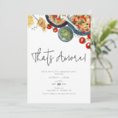 Das ist noch nicht alles! Italienische Lebensmitte Einladung (Stehend Vorderseite)