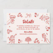 Das ist noch nicht alles! Italienische Rote Detail Einladung (Vorderseite)