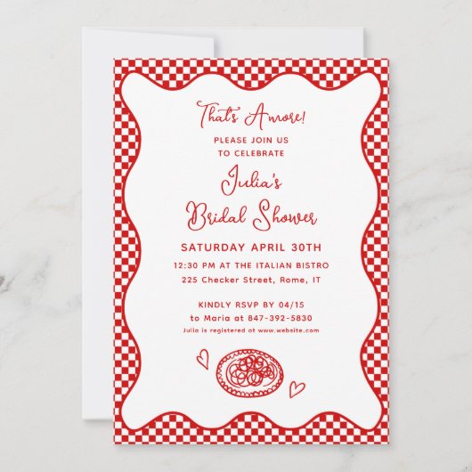 Das ist noch nicht alles! Italienisches Brautparty Einladung (Vorderseite)