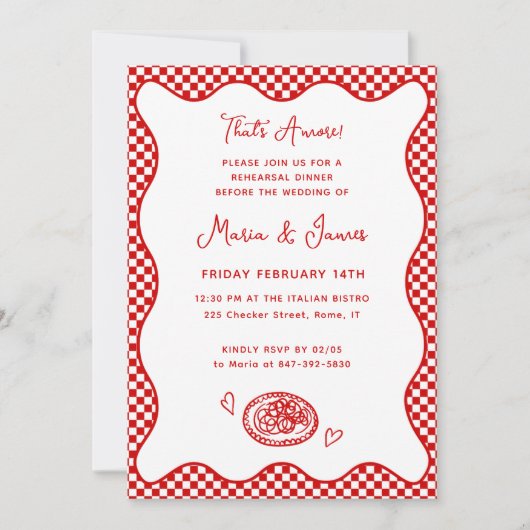 Das ist noch nicht alles! Niedliches italienisches Einladung (Vorderseite)