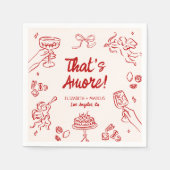 Das ist noch nicht alles! Rot-Italienische Verlobu Serviette (Vorderseite)