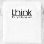 Das ist noch nicht illegal ovaler aufkleber (Tasche)