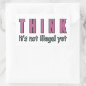 Das ist noch nicht illegal rechteckiger aufkleber (Tasche)