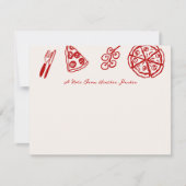 Das ist noch Pizza Party Pizza Themed Personalisie Mitteilungskarte (Vorderseite)