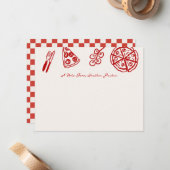 Das ist noch Pizza Party Pizza Themed Personalisie Mitteilungskarte (Vorderseite/Rückseite Beispiel)