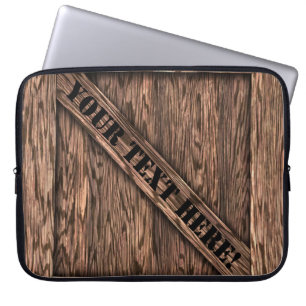 Das ist nur Crate! - Eichenholz - Laptopschutzhülle