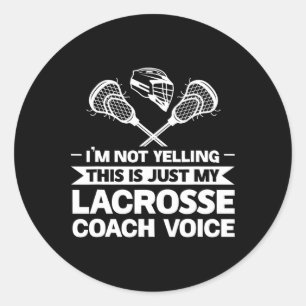 Das ist nur mein Lacrosse Coach Voice Lacrosse Runder Aufkleber