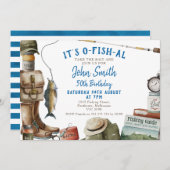 Das ist O-Fisch am 50. Geburtstag Einladung (Vorne/Hinten)