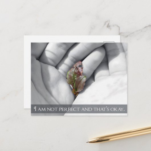 "Das ist okay" Motivation Affirmation Postkarte (Vorderseite/Rückseite Beispiel)