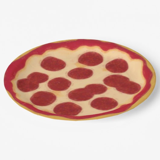 Das ist Pizza. Pizza-Party Pappteller (Schrägansicht)