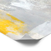 "Das ist Random" Abstrakte graue und gelbe Kunst Poster (Ecke)