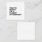 DAS IST RICHTIG, ICH BIN EIN FLUGVERANSTALTER QUADRATISCHE VISITENKARTE (Vorne/Hinten)