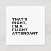 DAS IST RICHTIG, ICH BIN EIN FLUGVERANSTALTER QUADRATISCHE VISITENKARTE (Vorderseite)