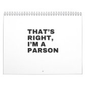 DAS IST RICHTIG, ICH BIN EIN PARSON KALENDER (Titelbild)