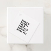 DAS IST RICHTIG, ICH BIN EIN PRIVATER ANALYST FÜR  GESCHENKANHÄNGER (Beispiel)