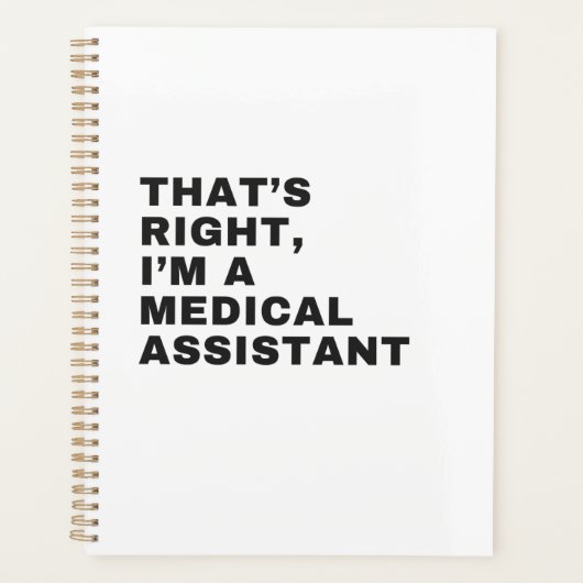 DAS IST RICHTIG, ICH BIN MEDIZINISCHER HILFE PLANER (Vorderseite)