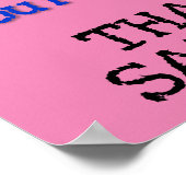 Das ist Sarcasm Funny Poster Sign (Ecke)