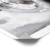 Das ist schwarzer Sonnenschein: Vintage Mustang Ca Poster (Ecke)