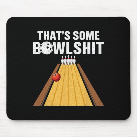 Das ist Some Bowl Retro lustiger Bowler  Mousepad (Vorne)