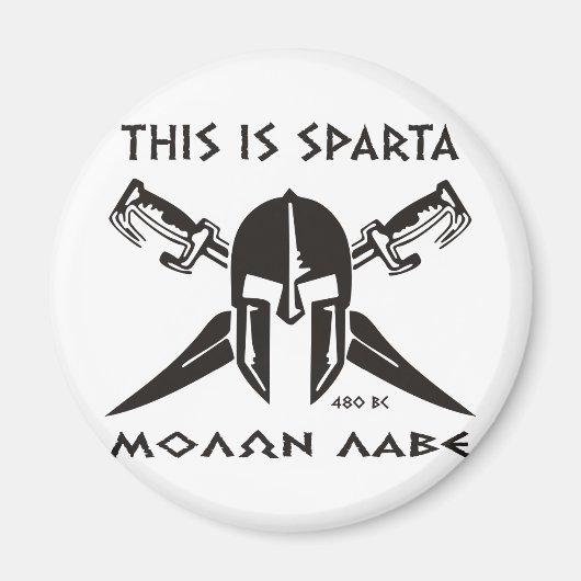 Das ist Sparta - Molon Lave - Black Magnet (Vorne)