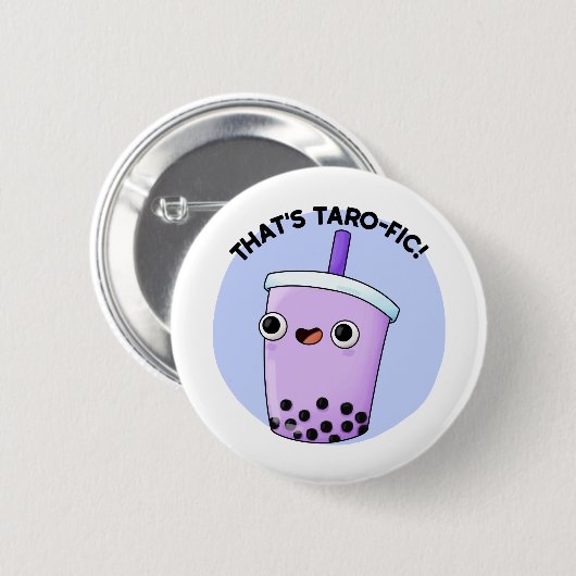 Das ist Taroffic Funny Boba Tea Pun Button (Vorne & Hinten)