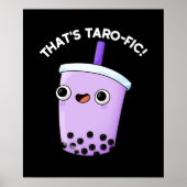 Das ist Tarofic Funny Boba Tea Pun Dark BG Poster (Vorne)