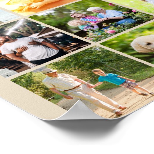 Das ist US Foto Collage 40 Square Pictures Cream Poster (Ecke)