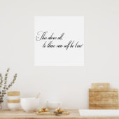 "Das ist vor allem für dich selbst wahr" Poster (Küche)