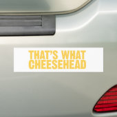 Das ist, was cheesehead Autoaufkleber (Auf Auto)