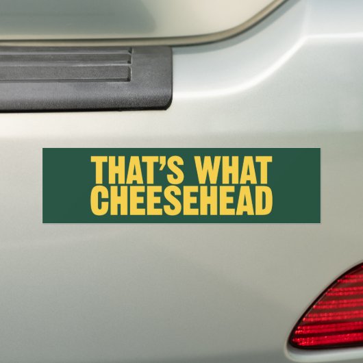 Das ist, was Cheesehead Autoaufkleber (Auf Auto)