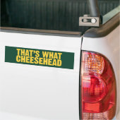 Das ist, was Cheesehead Autoaufkleber (Auf Lkw)