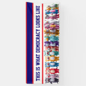 Das ist, was Demokratie aussieht Protest Banner (Vertikal)