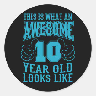 DAS IST WAS EIN TOLLER 10-JÄHRIGER ZUM 10. Geburts Runder Aufkleber